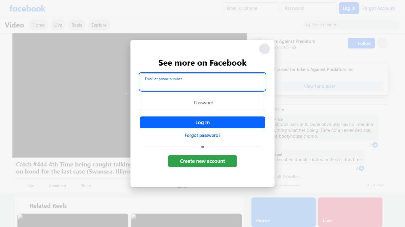 Catch #444 4th Time being caught talking with kids online this time while on bond for the last case (Swansea, Illinois) link to his first catch https://www.facebook.com/share/v/16LeTdozSh/ Bikers Against Predators Facebook